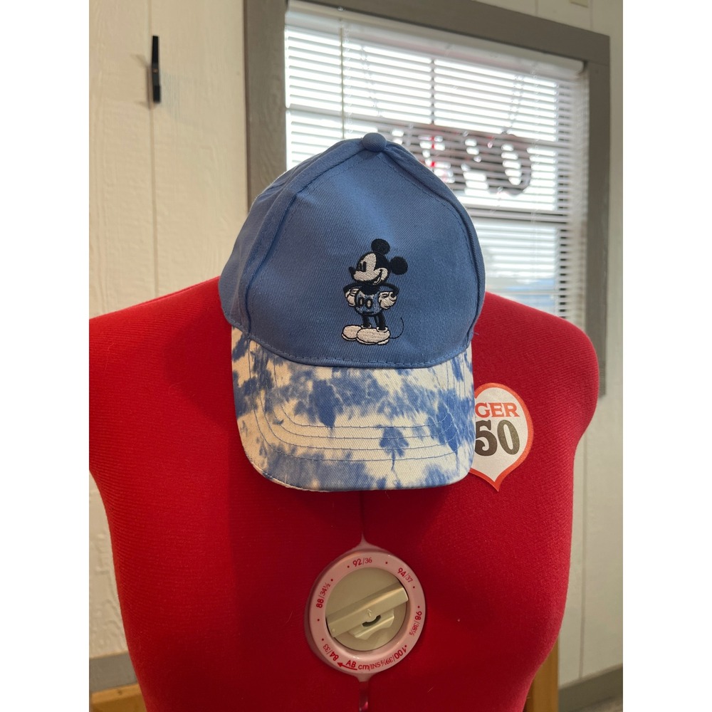 Disney Mickey Mouse Blue Tie Dye Kids Baseball Cap OSFM‎ Cotton